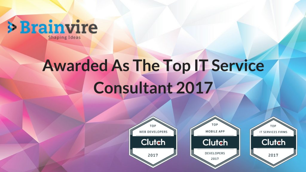 Brainvire's tweet photo. An Achievement To Be Proud Of - #Brainvire Awarded As The Top #ITService Consultant 2017 By #Clutch >> https://t.co/9HbQTeCH4Y https://t.co/VZEi8svHXh