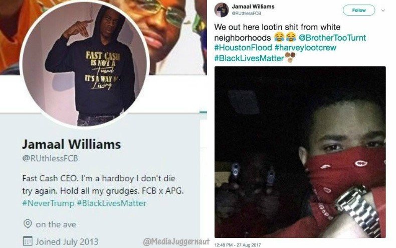 MediaJuggernaut's tweet photo. Hey @houstonpolice, I Know Your Busy Saving Lives But This Thug Is Looting #Houston.  When You Get A Chance, Pay Him A Visit🤣
#HoustonStrong https://t.co/zcGSxMcYFy