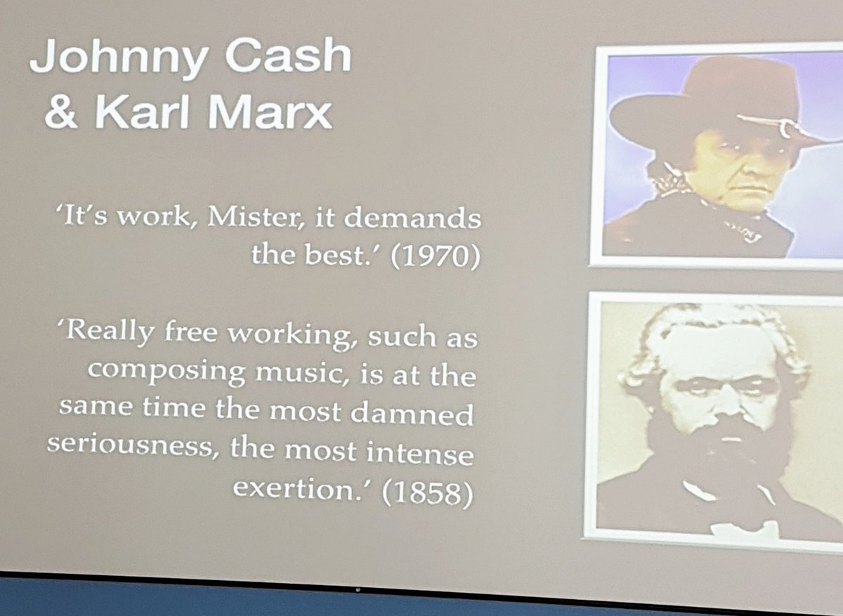 minhappylee's tweet photo. What's work anyway? Unexpected connection, Cash & Marx 🤔. Kjeld Schmidt presents @ECSCW #ECSW2017 https://t.co/pUOPPOcguu