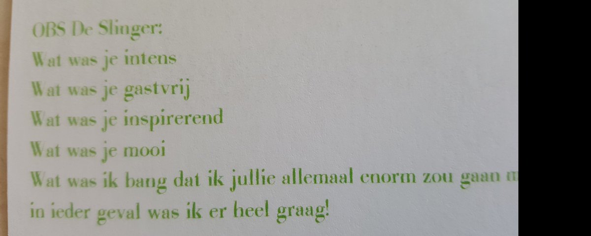 OBSDeSlinger's tweet photo. Wat een lief kaartje ontvingen wij! https://t.co/P4tSgZVsKr