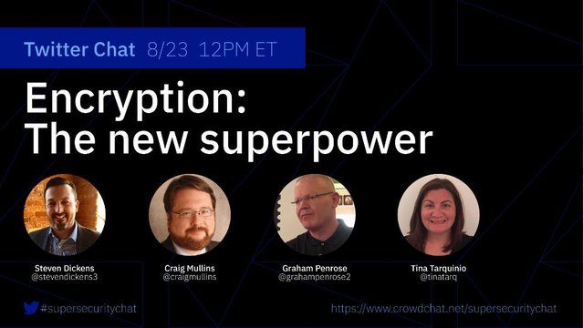 Lars_FPetersson's tweet photo. Got security superpowers? Learn how 100% encryption can help defend against cyber attacks on 8/23 #supersecuritychat https://t.co/B3SqJP1TWa https://t.co/OAoAkapjUS
