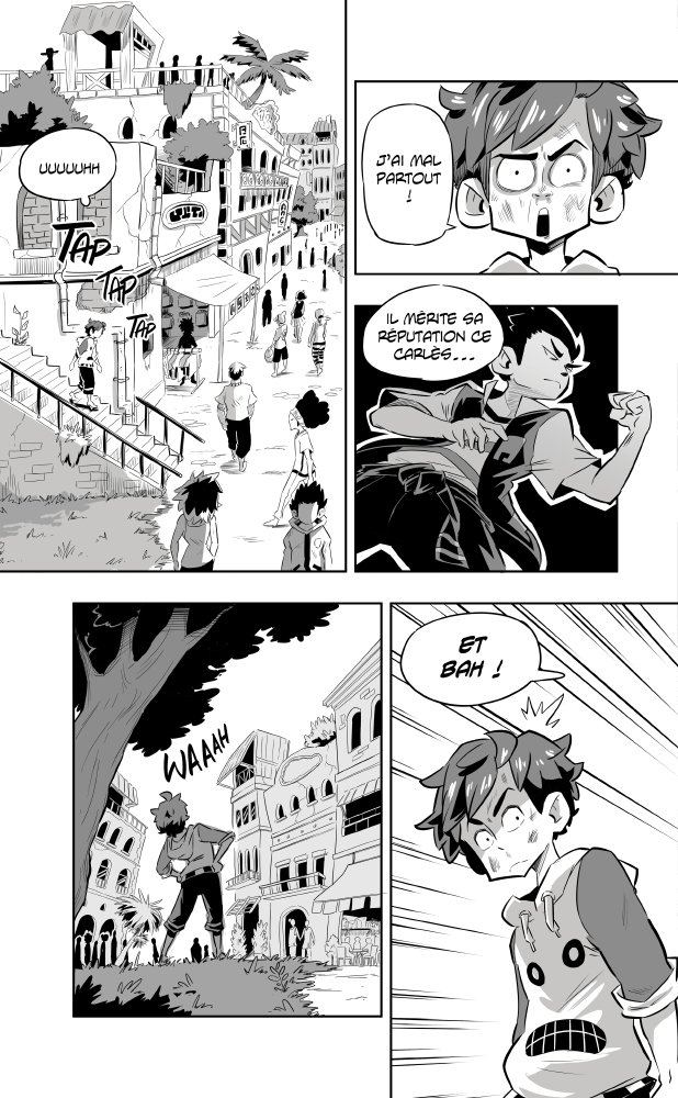 [FR] Le chapitre 2 de Spongo est dispo sur https://t.co/IDmhhEFOb5 ! Un peu d'entrainement et de bagarre ? 