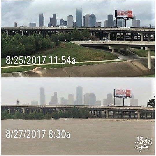 Spot the difference! Hurricane Harvey storm surge! #geographyteacher