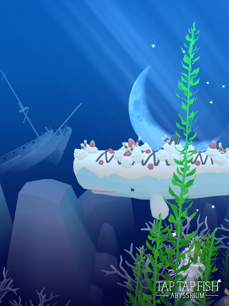 iwaoooooo's tweet photo. 私のケーキクジラ:) 
#taptapfish
Download: https://t.co/FyzPbZ0H2T https://t.co/Ny9EOfg3oH