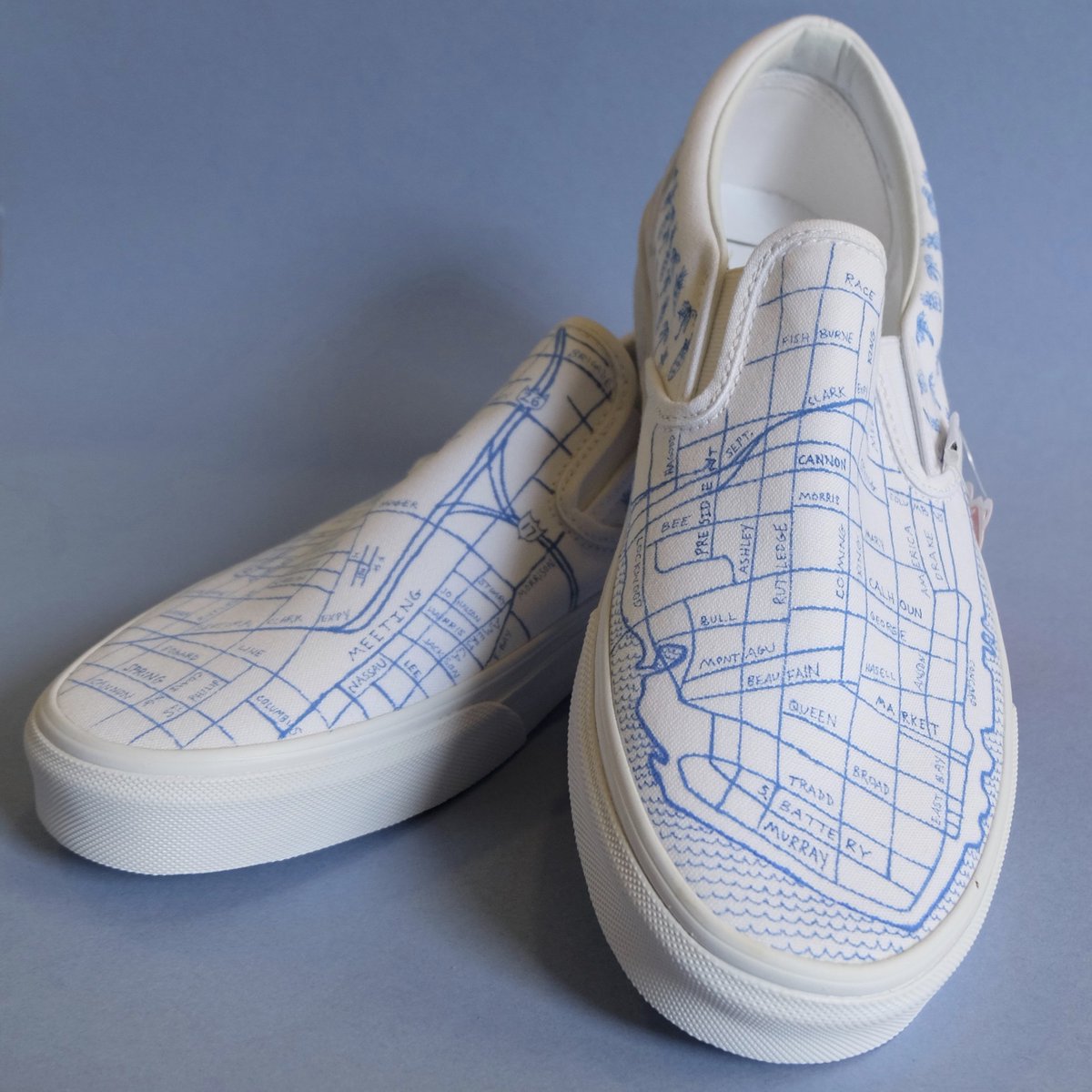 "I just gave my wife the Charleston city map shoes and she is BEYOND ecstatic." :-) :-) #Charleston