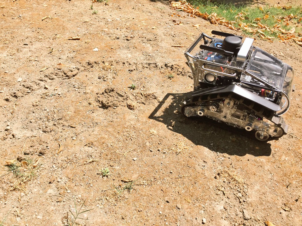 raffaello86's tweet photo. #Panther track on the sand. #AutonomousNavigation #ComputerVision #Robotics #ochard #GreenRobotics https://t.co/odr03np28B