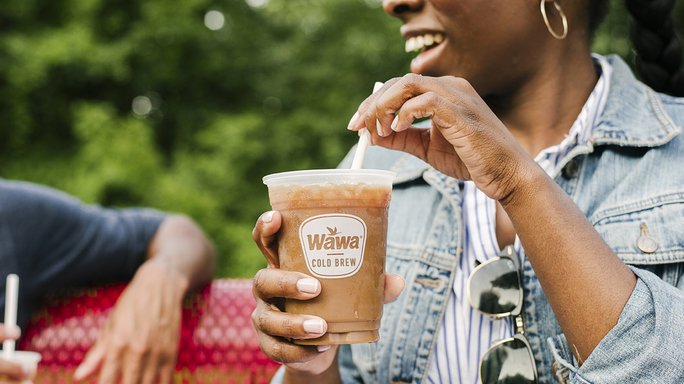 Wawa's tweet photo. $1.99 ANY Size Cold Brew Iced Coffee was made to make your day ☀️ https://t.co/wJw6KAPJuo