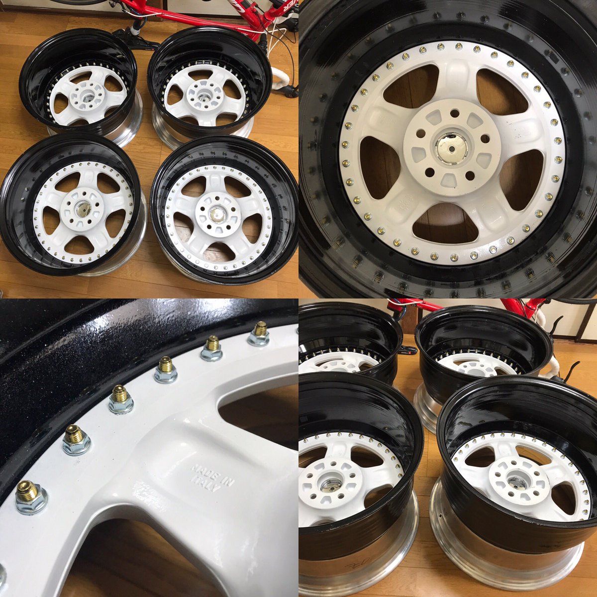 widewilds15's tweet photo. ホイール売ります。
OZ レーシング ペガソ
サイズ:
PCD 114.3 5穴
フロント 11j -15
リア 12.5 -15

28万で考えでます。 https://t.co/3CwriuUKE1