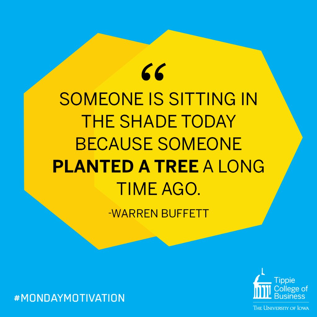 TippieIowa's tweet photo. Plant the tree. 💛🌳💛 
#MondayMotivation https://t.co/5kve9sarE2