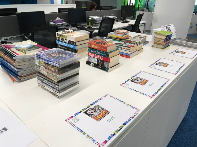 ShaunaMcHenry's tweet photo. Successful book sale in the @fgouldconnect Dubai office as part of our 70 days of giving campaign #70givingback #insidefgould https://t.co/y0Fjrv2RSI