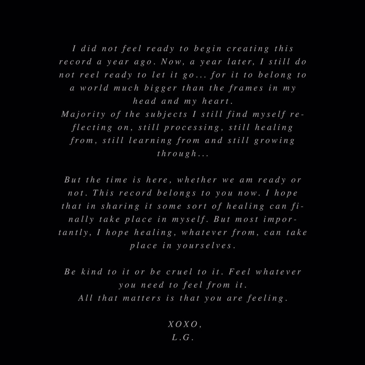 ThisIsPVRIS's tweet photo. A note from Lynn.  #AWKOHAWNOH ❤️ https://t.co/JsTFq0aAlz