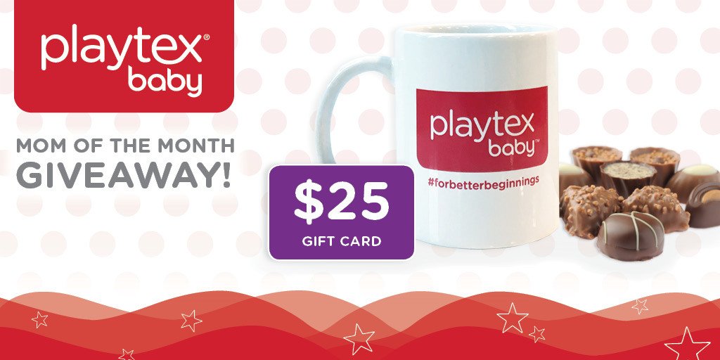 #GIVEAWAY! Follow <a href="/PlaytexBaby/">Playtex Baby</a> &amp; RT for a chance to #WIN! Rules: bit.ly/2iblRa0 #MomOfTheMonth