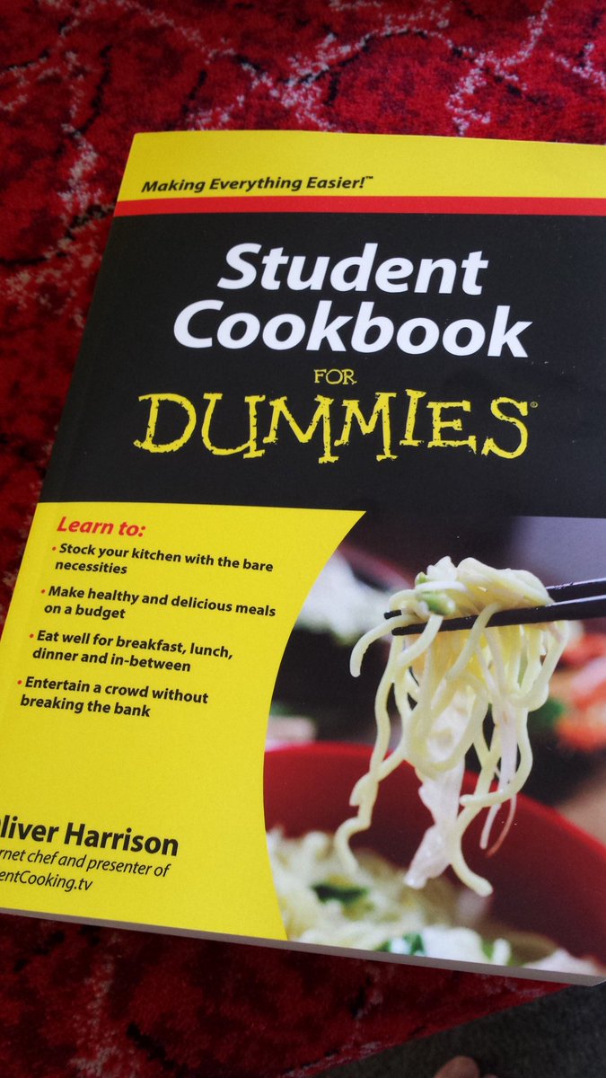 lauradavies24's tweet image. Just bought Student Cookbook for Dummies as a pressie. It's fab. I may just have to buy one for myself... #studentlife #studentcookbook