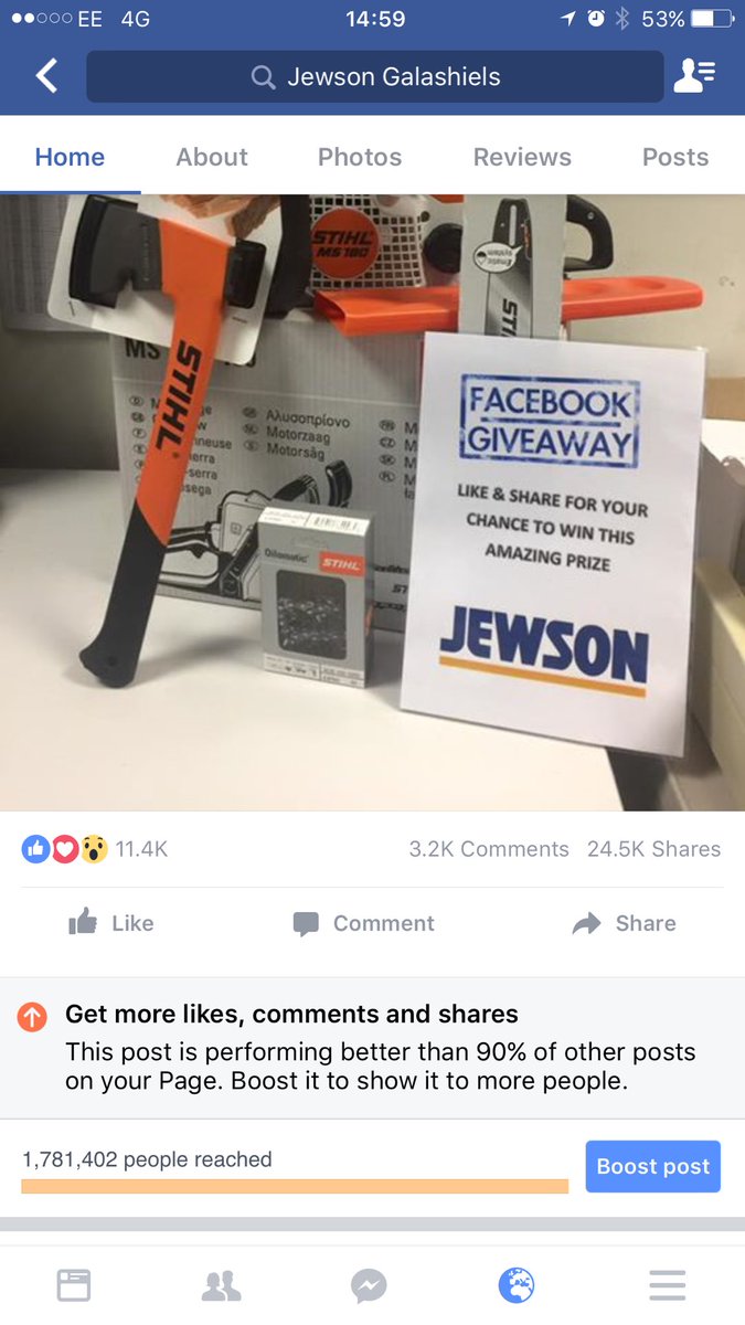 k3vsmith's tweet photo. @Jewson @STIHL_GB Our latest in branch competition has gone viral! Testament to the quality of Stihl products. #everyonewants https://t.co/biiGy13R4b