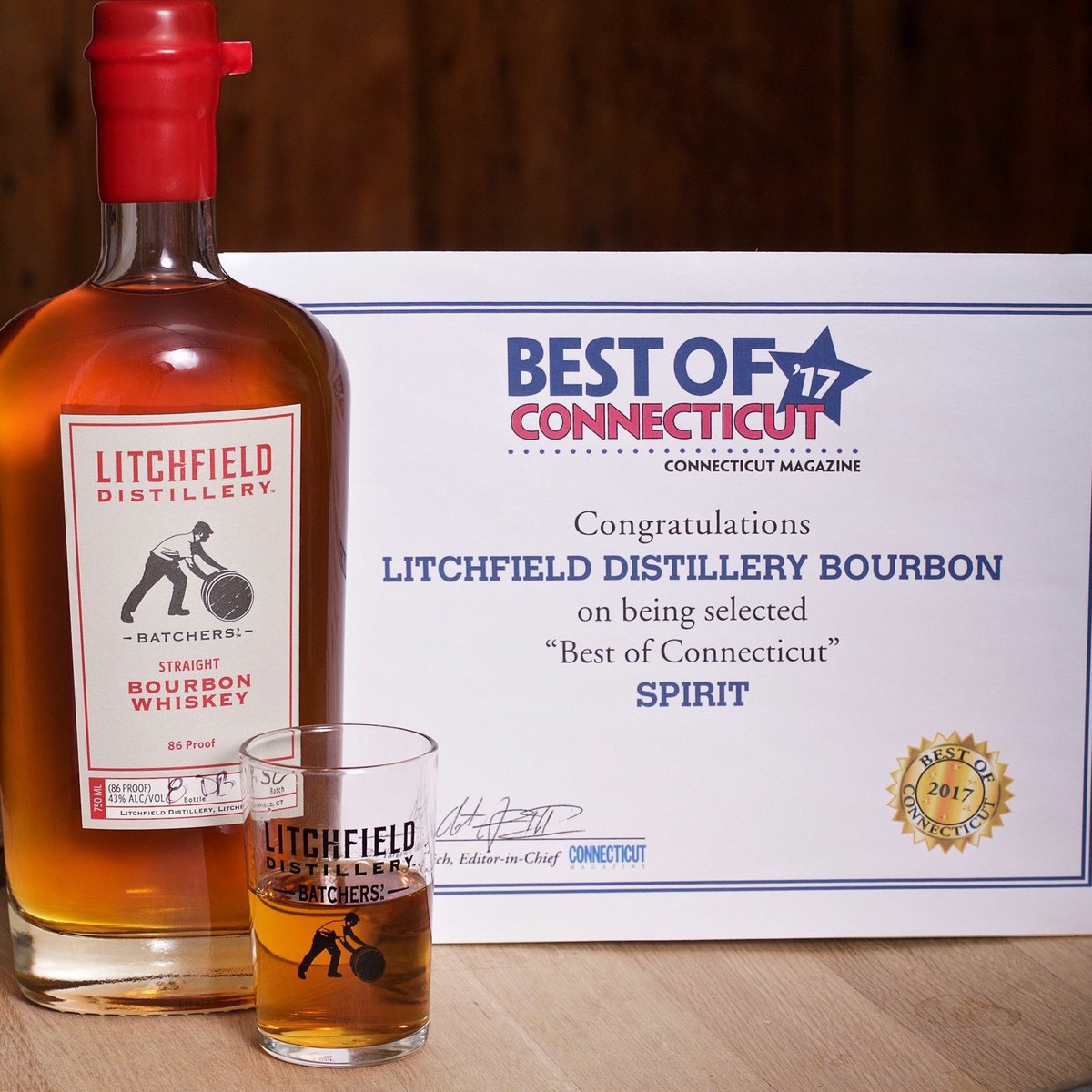 ctbeertours's tweet photo. @LitchfieldDist in @connecticutmag for their Batchers' Bourbon lineup as the "Best of CT" pick in their Sept issue! #ctspirits #bourbon #ct https://t.co/Gfz4KyShpX