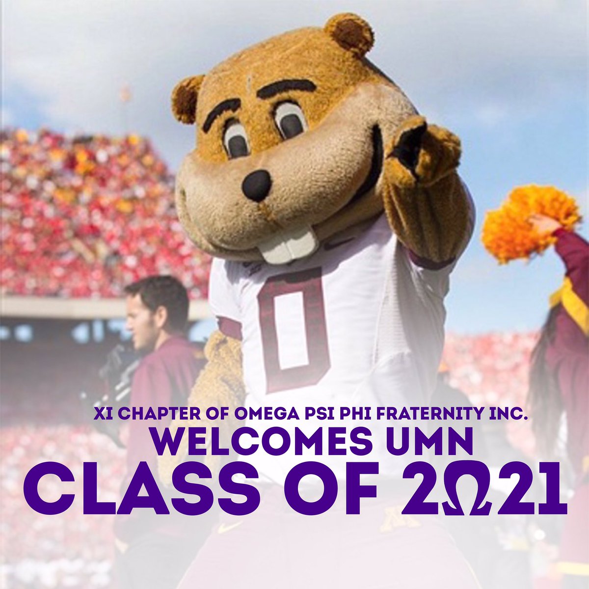 The Xi Chapter of Omega Psi Phi Fraternity, Inc. would like to welcome the Class of 2Ω21 to The University of Minnesota! #UMN21 #Minnesota
