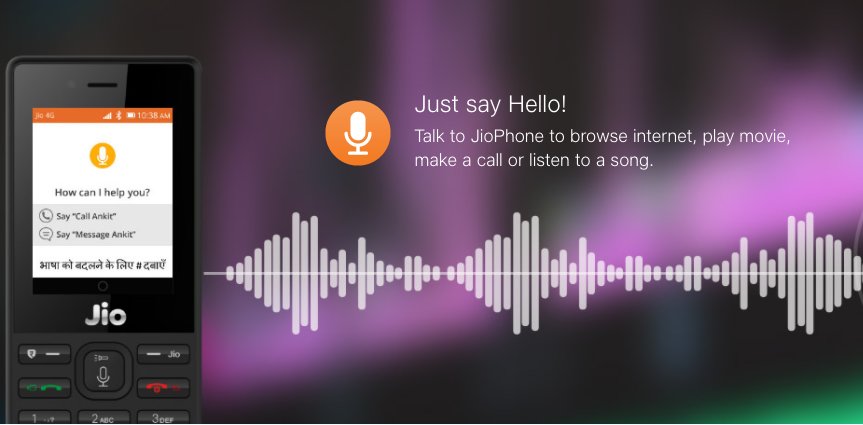 amitbhawani's tweet photo. Q: What's the Voice Search App on #JioPhone called?
A: It's called #HelloJio that works in English & Hindi both. https://t.co/AqM0yWbRV2