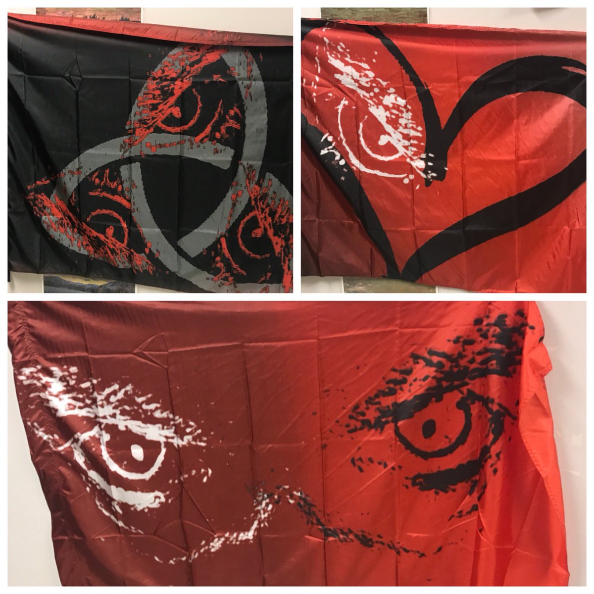 WSMarchingBand's tweet photo. 🚩👀♥️ THANK YOU @zm_designs & @FredJMillerInc we ♥️ our #SeeingRed FLAGS! #WSMB2017 https://t.co/WzEELDcu95