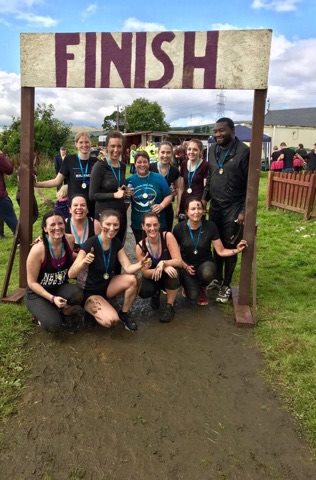 EnvisageLarbert's tweet photo. TEAM ENVISAGE at the #SwampChallenge!! We all had a great time running through the mud and raising money for @strathcarron1 #SwampiesGotUs https://t.co/rKltFg4fLt