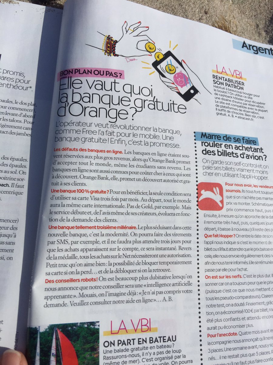 vincendon2's tweet photo. Même mon magazine en parle #orangebank https://t.co/Or3znAE6It