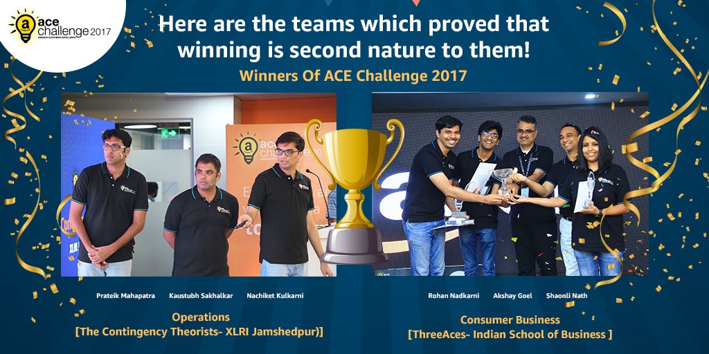 We present you the winners of #ACEChallenge2017 for Consumer Business &amp; Operations! Congratulations ThreeAces &amp; The Contingency Theorists.