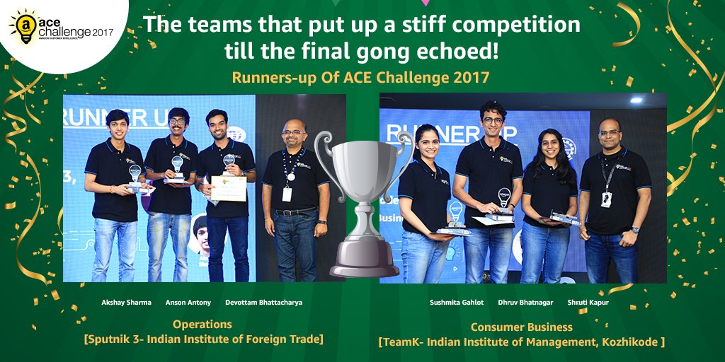We present you the runners up of #ACEChallenge2017 for Consumer Business &amp; Operations! Congratulations team Sputnik 3 &amp; TeamK.