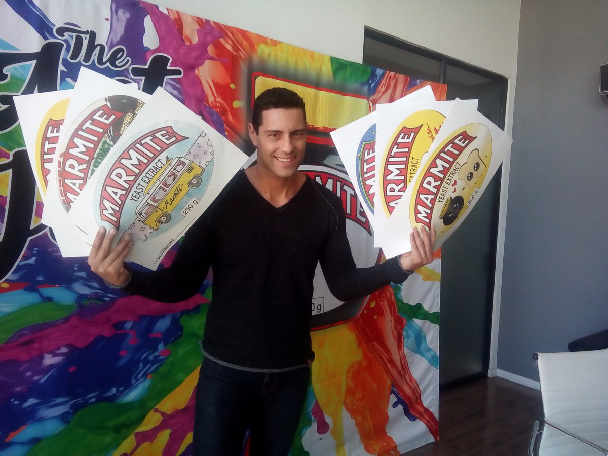 MarmiteSA's tweet photo. Thank you to our panel of judges! It was a long process, but the judges did a great Job. See @Ewan_Strydom here with some of the #Marmart https://t.co/zud2dKq02J