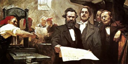 Aug 28 1844 - Karl Marx and Frederick Engels meet for the first time in person, 1844 at Café de la Régence on the Place du Palais in Paris.