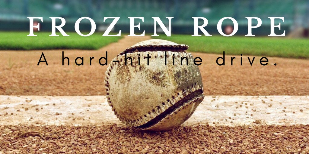 premierath's tweet photo. #frozenrope A hard-hit line drive. #baseballjargon https://t.co/8SfCUMqSF7
