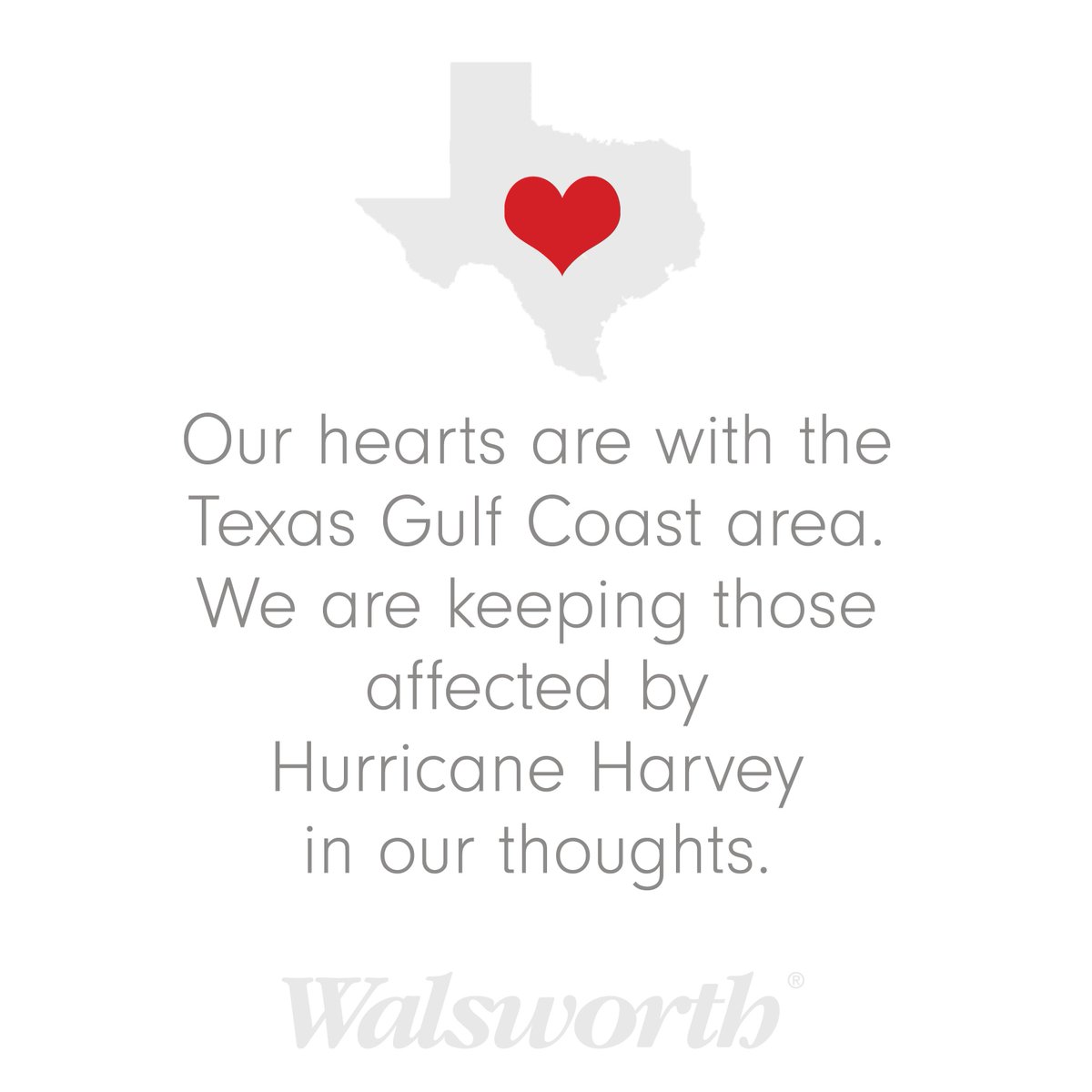 WalsworthCo's tweet photo. #HoustonStrong #HurricaneHarvey https://t.co/RZirLmLQXj