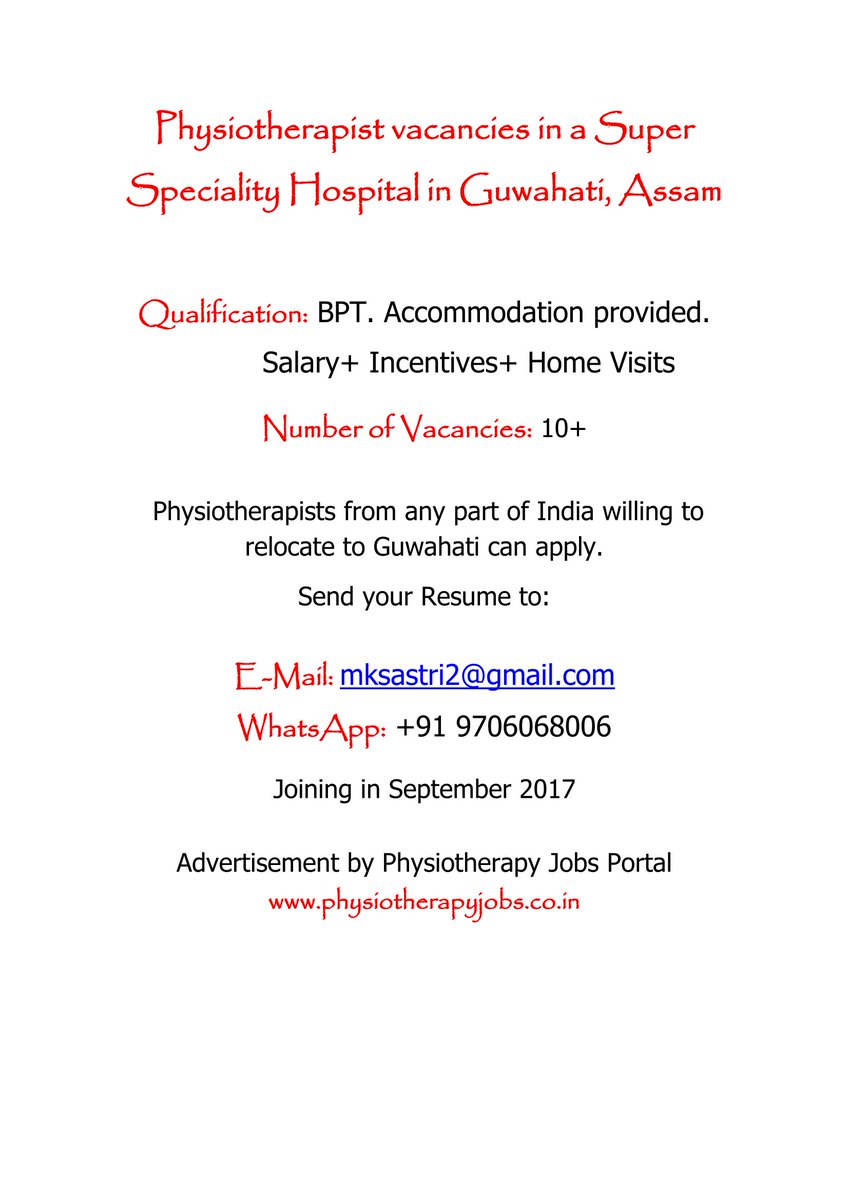 Physiotherapy JOBS tweet media