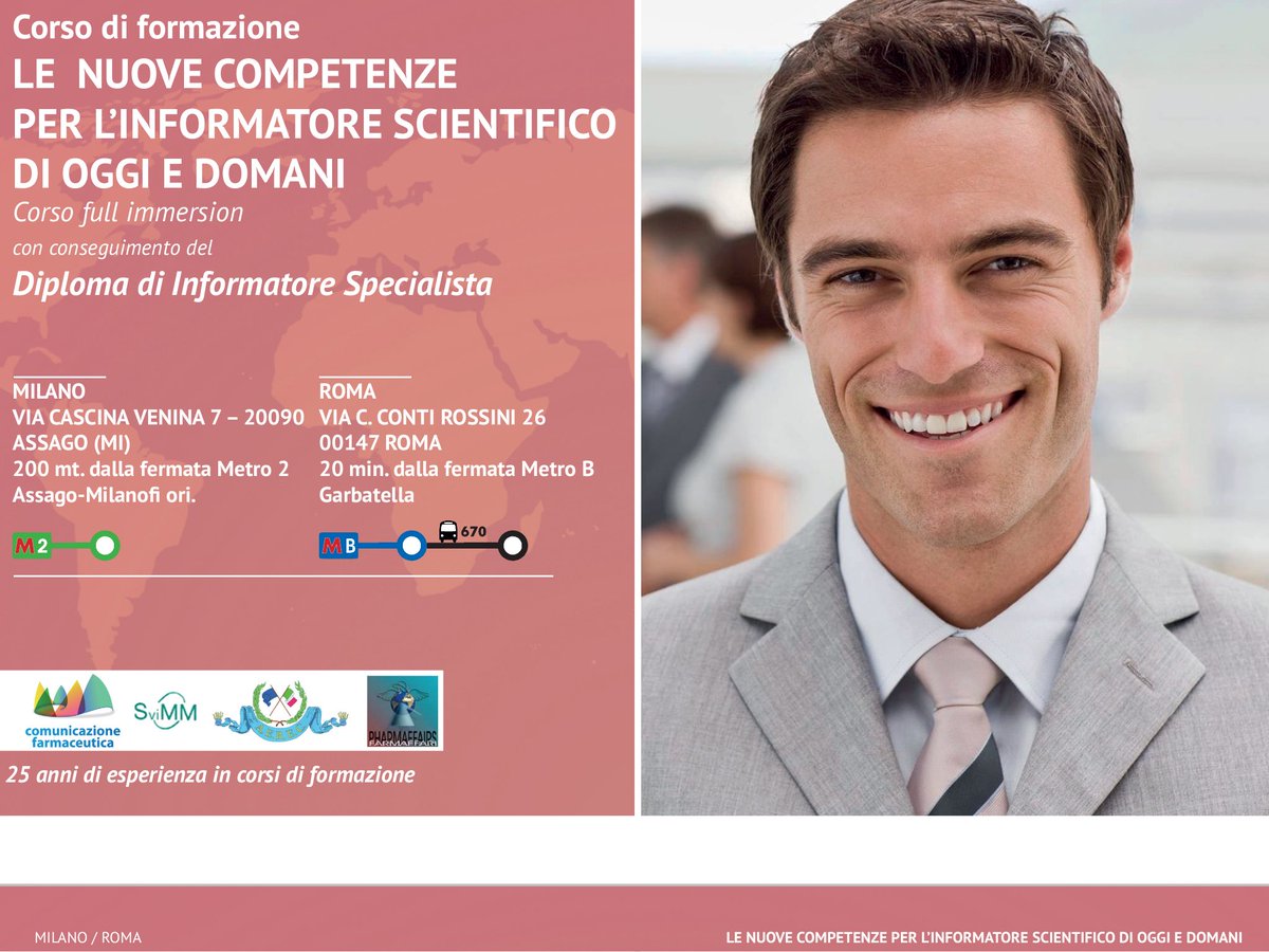 comunicazionefa's tweet photo. Corso con stage: Le nuove competenze dell'Informatore Scientifico di OGGI e DOMANI https://t.co/x8c8Q652j0 https://t.co/JpB6CLjAVp
