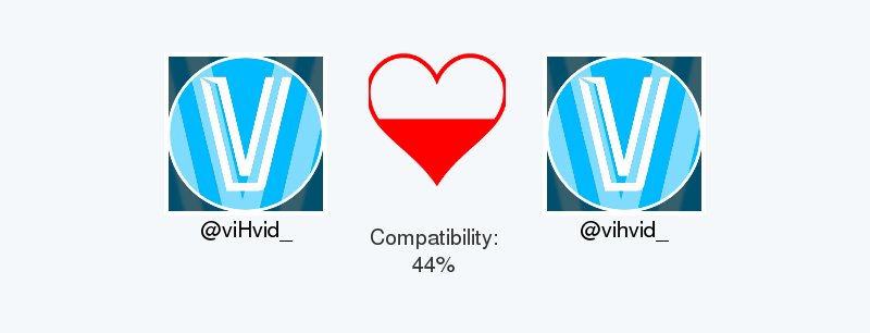 viHvid_'s tweet photo. My love compatibility with @vihvid_ is 44%

Calculated with https://t.co/L0Z14zem3N

. https://t.co/Sn5a5bnRH8