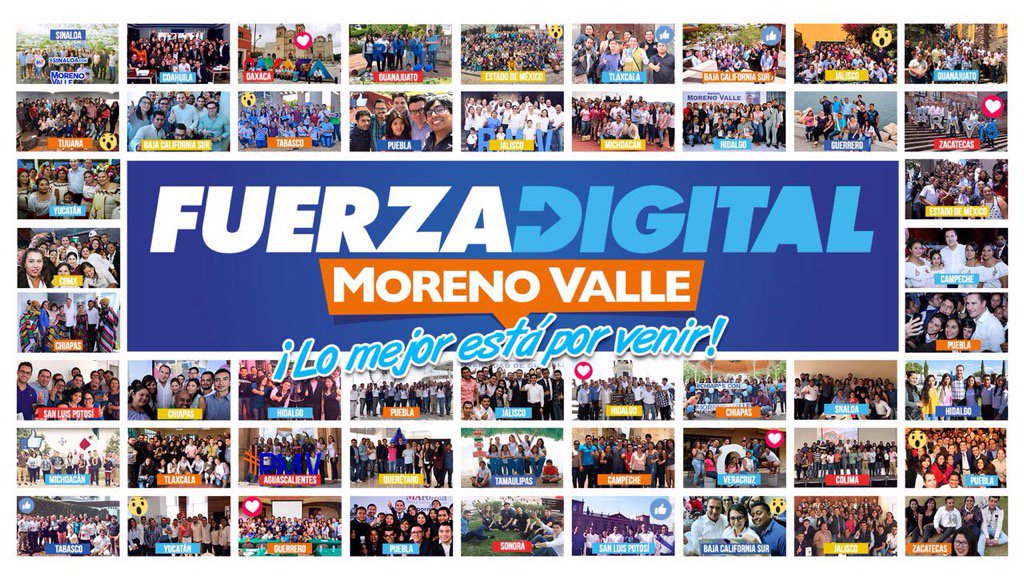 Ivonne96800445's tweet photo. Con @RafaMorenoValle y #FuerzaDigitalRMV lograremos un mejor Pais @lopezdoriga @CarlosLoret @ElChefMikeMx @ https://t.co/pZqSbUmC6m