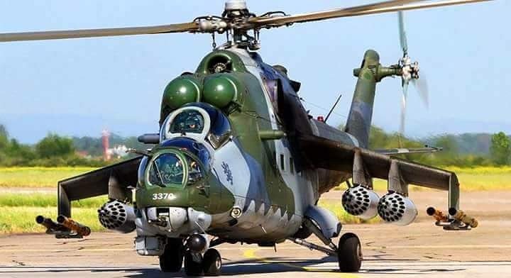 IzazANP010's tweet photo. Pakistan has received 4 Mil Mi-35M assault helicopters from Russian. https://t.co/sPc7JYnn42