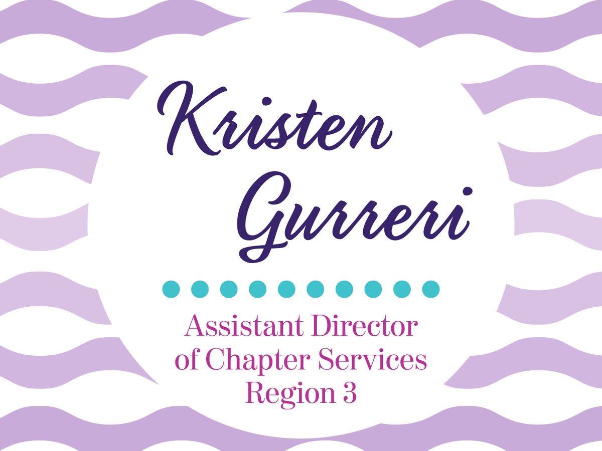 trisigma's tweet photo. Join us in welcoming Kristen Gurreri to our staff serving as the Assistant Director of Chapter Services Region 3. https://t.co/Ow17ayZYpy