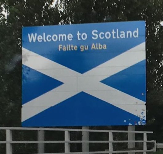 SassenachSJ's tweet photo. Determined to find  @Outlander_STARZ stuff everyday on holiday!! Cumbernauld sign, welcome Scotland,hedgehog, &amp;Stag-great start💙 #Septyet ? https://t.co/0y7ClmYPc9