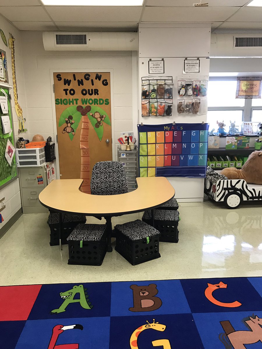 jovteach's tweet photo. The kindergarten jungle is ready for a new year! Ready to meet my pride tomorrow night at orientation #NYCSDStory #backtoschool https://t.co/i3M0FmEE9L