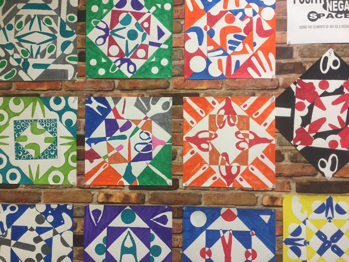 LhhsArts's tweet photo. Look at that positive space! Great craftsmanship, composition, creativity! @LHughesNews #craftsmanship #introtoart #sawecki #PantherPride https://t.co/RurCLvS8AQ
