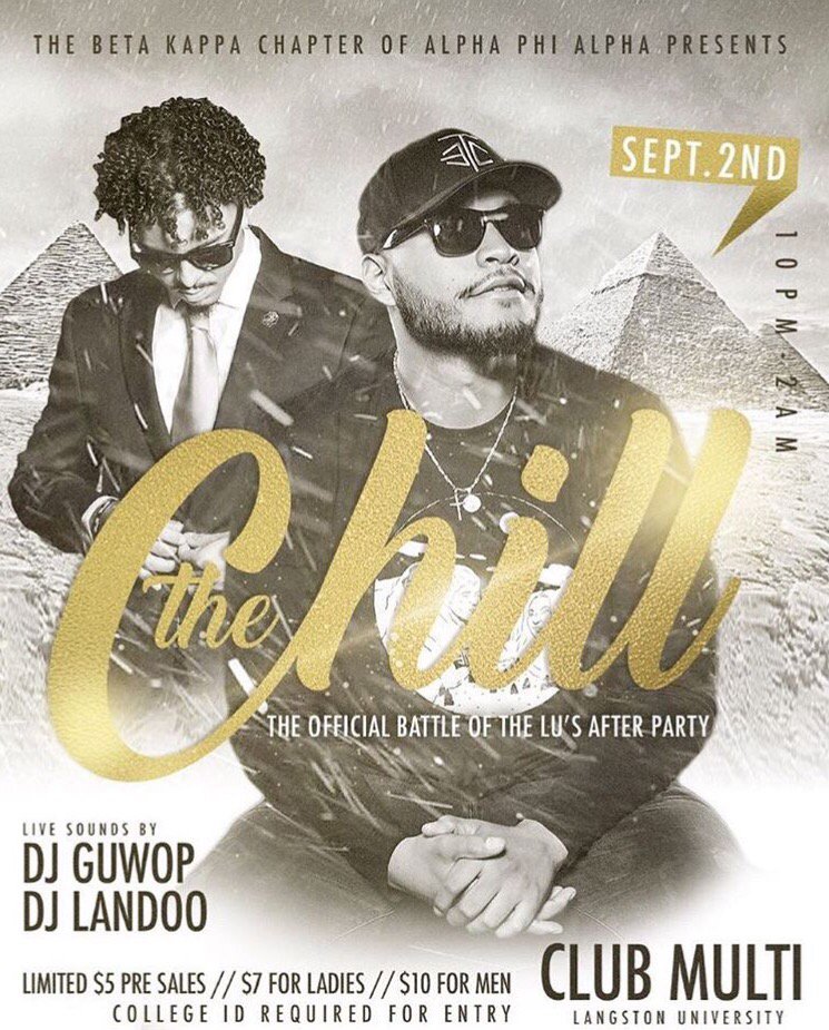 LUConfessional's tweet image. Annual Sell Out Experience
The @BKAlphas present the PHIRST Party of the FALL! #TheChillV: A Royal Occassion  ⚫