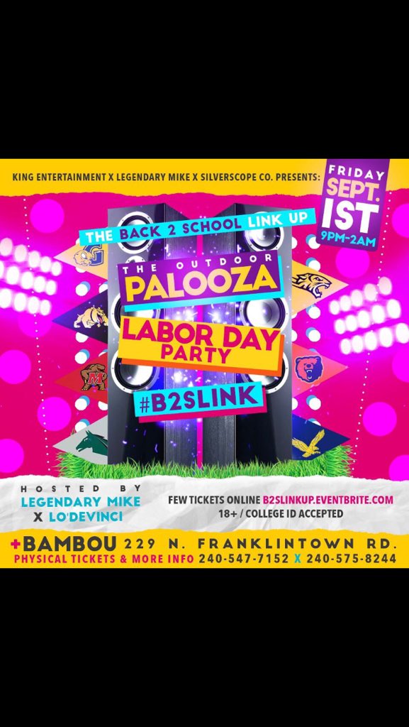 Ffrench_Montana's tweet photo. Sept. 1 #B2SLINK
Sept.2 #WildNOutMT 🐻🏈🐯
Labor Day Weekend gonna be lit 😎💯🤙🏾 https://t.co/ZStrNnN1FQ