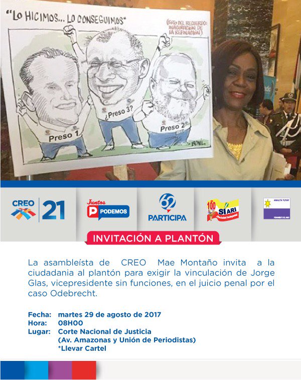 GomezRobertoA's tweet photo. Mañana acompañamos a @maemontanov junto a la ciudadanía a exigir se aplique todo el rigor de la ley @MaeCREO21 https://t.co/NOkZ4TIHUw