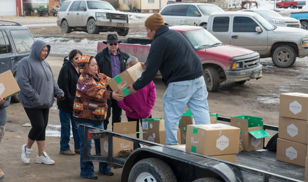 Thank you <a href="/thrivemkt/">Michael</a> for creating 4 custom healthy food box options to send to families in need on the reservation ow.ly/KFM850dF0Od