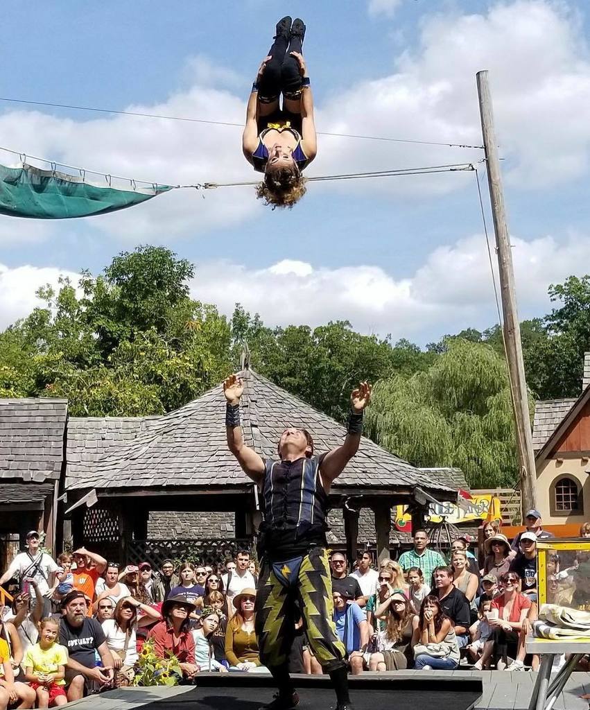 Then there's the jump. ⭐️ I focus, push down, lift up, squeeze everything and let my mind go. ✨I look down as I tuck, glance at him, spot h…