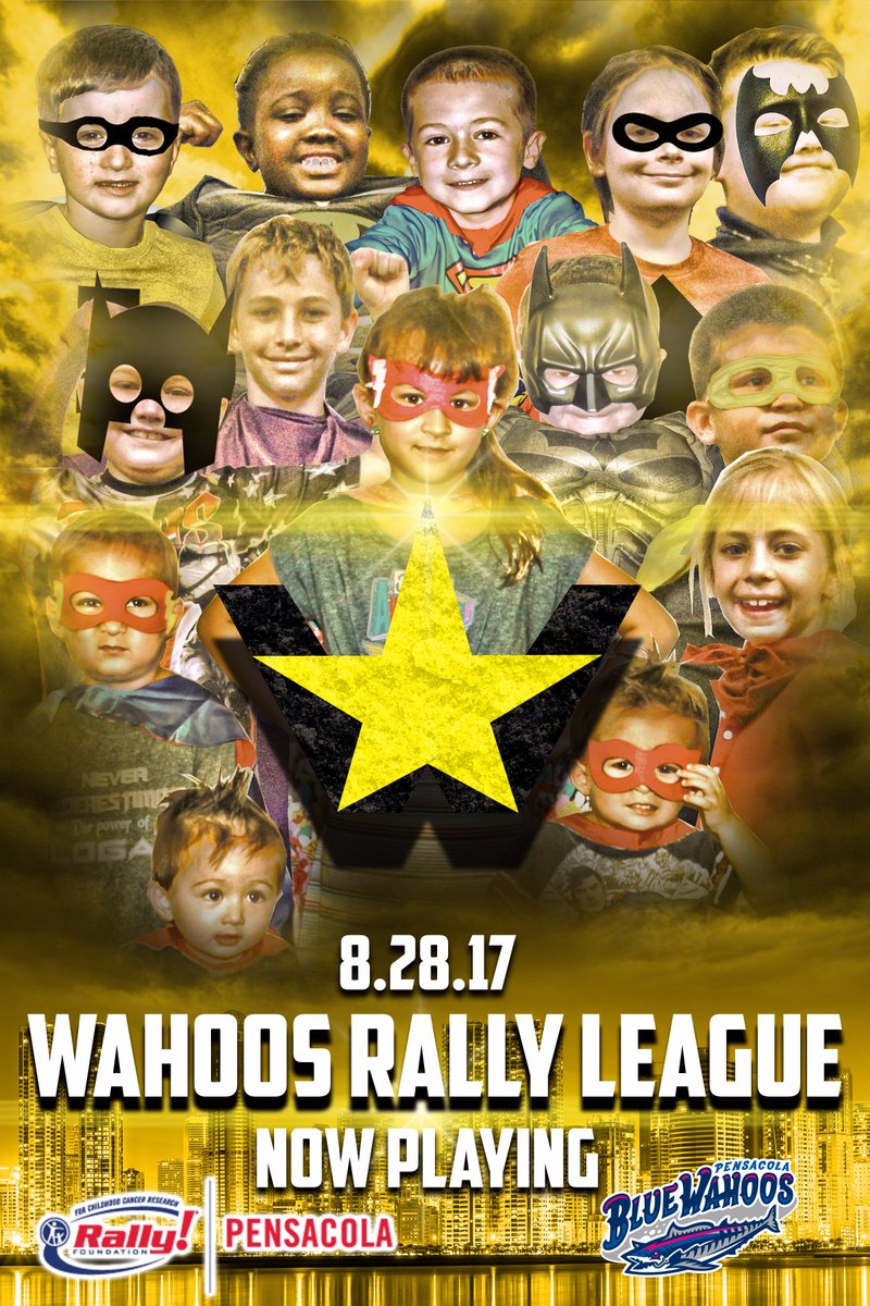 Tonight we honor <a href="/RallyFoundation/">Rally Foundation for Childhood Cancer Research</a> Pensacola which supports local Rally Kids battling cancer. Join us tonight at Blue Wahoos Stadium!