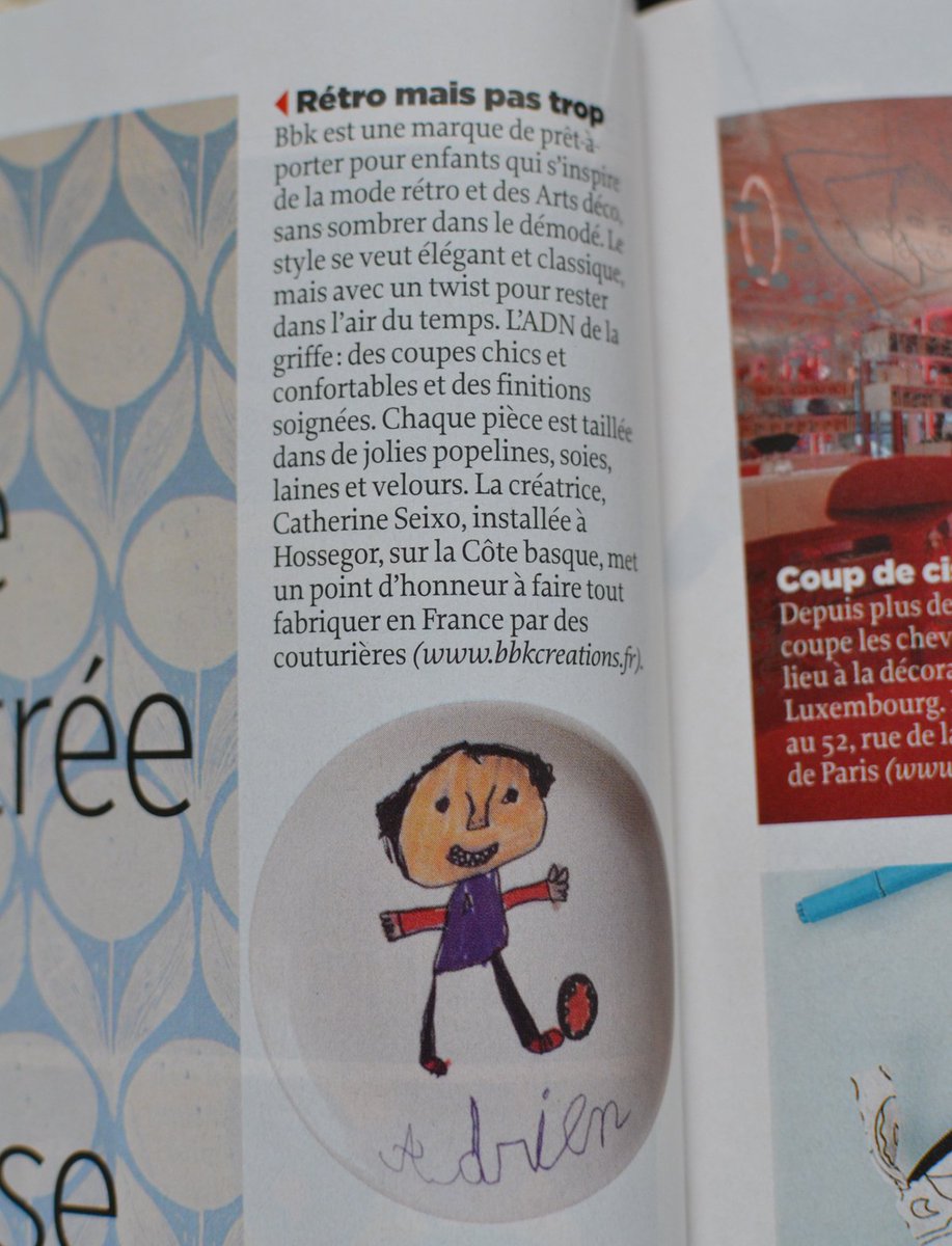 Bbkcreations's tweet photo. Bbk, la tendance pour une rentrée chic
merci à la journaliste Martine de la Horie et au magazine le Point
@LePoint #kids  #fashion https://t.co/BoulvKO6AK