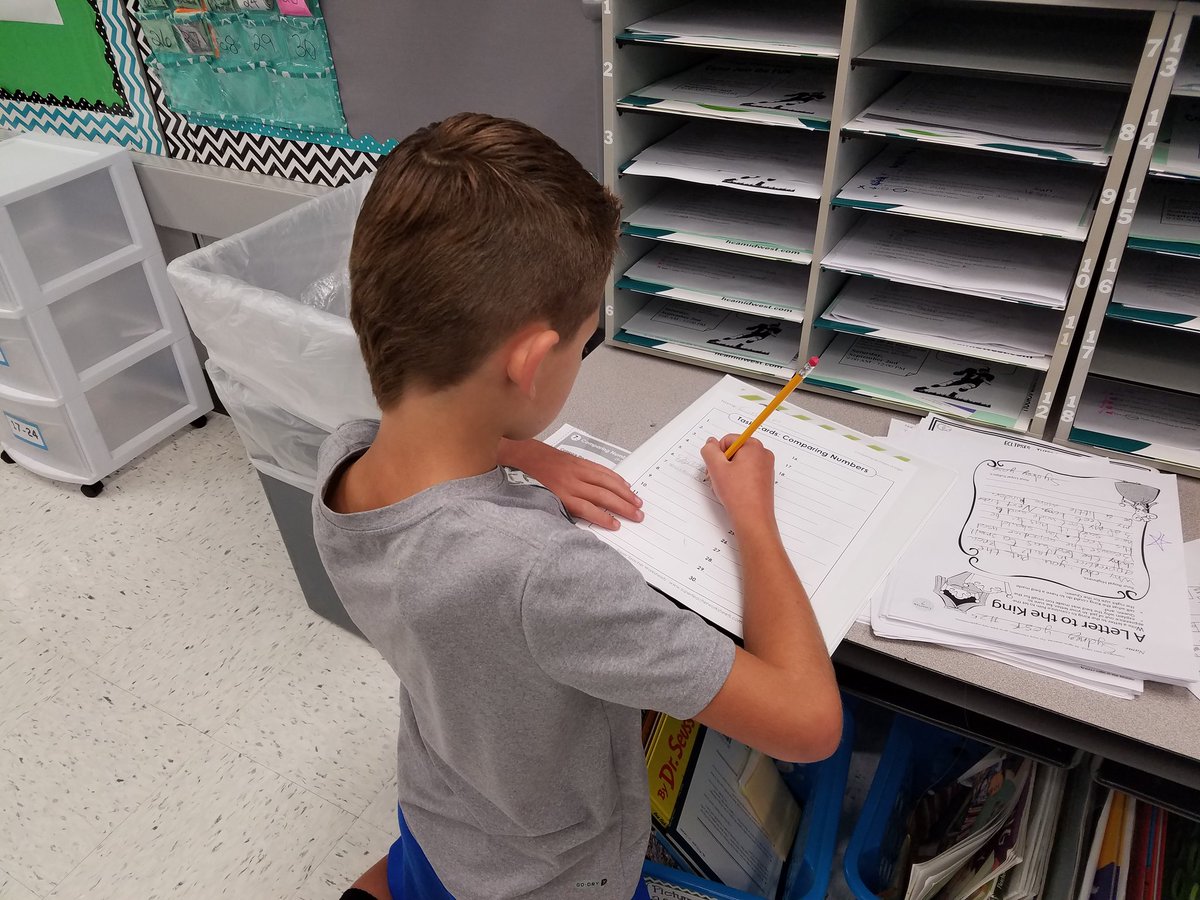 MissCWallace's tweet photo. Students are up and moving to complete task cards as we practice Comparing Multi-digit Numbers today. #isdstrong https://t.co/0cX4uuLIu5