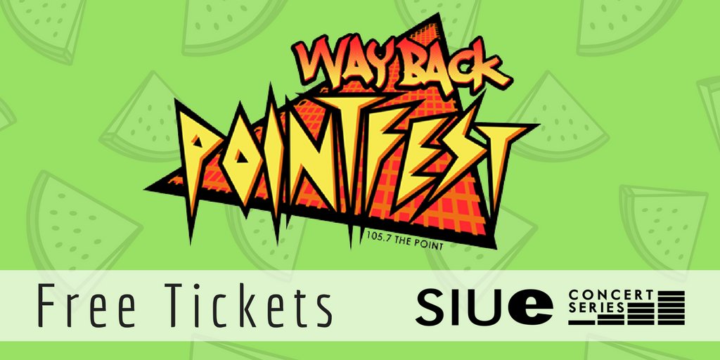 SIUE's tweet photo. #WayBackPointfest will be @HollywoodAmpSTL during the #SIUESummerConcertSeries. Want tix? RT to win! Ends Wed at 12pm. #randomdrawing https://t.co/cw8ClRLtko