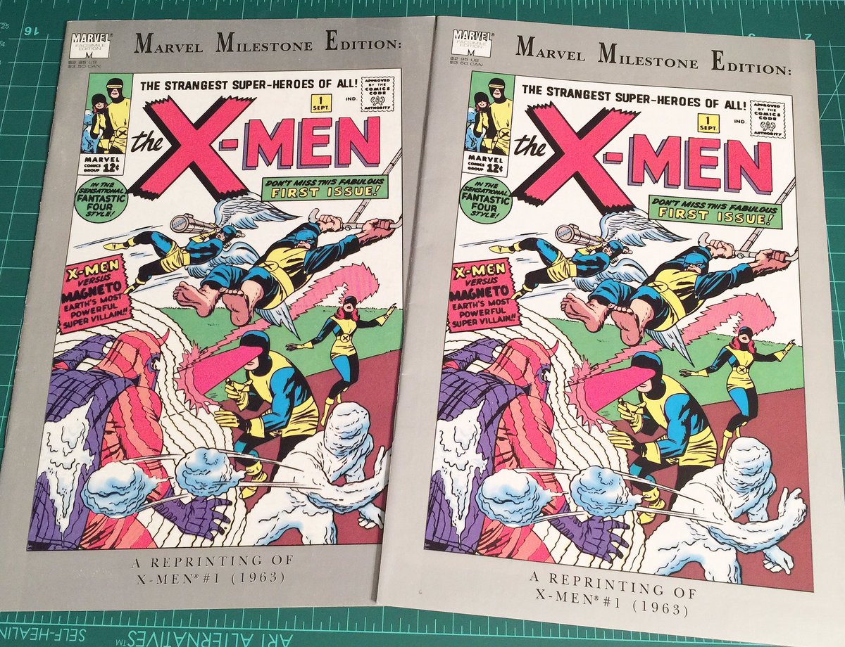 stuffTHAAANGS's tweet photo. #MultipleComicMonday reprint of #Xmen issue 1 (1963) written by #StanLee &amp; illustrated by #JackKirby who's celebrating his 100th birthday 🎉 https://t.co/XZ0oC3uO8J